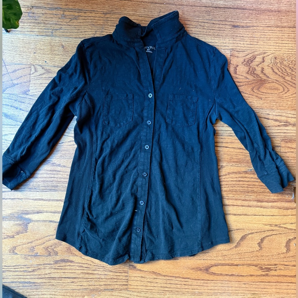 Black button up shirt